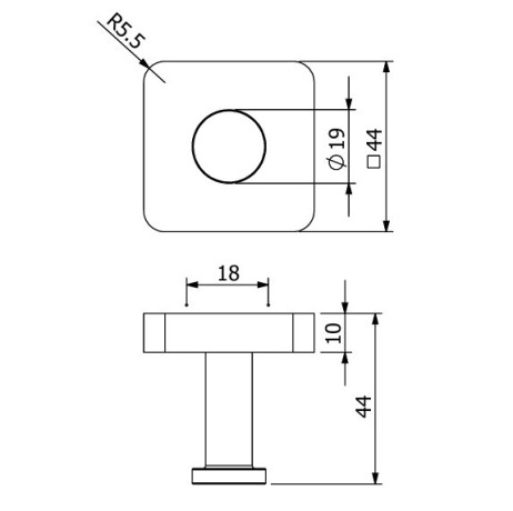 Крючок KLUDI VELA S 2598453 подвесной