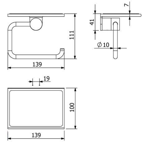 Держатель туалетной бумаги KLUDI VELA R 5897105 подвесной