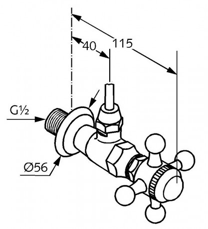 Вентиль KLUDI ADLON 518434520 запорный угловой
