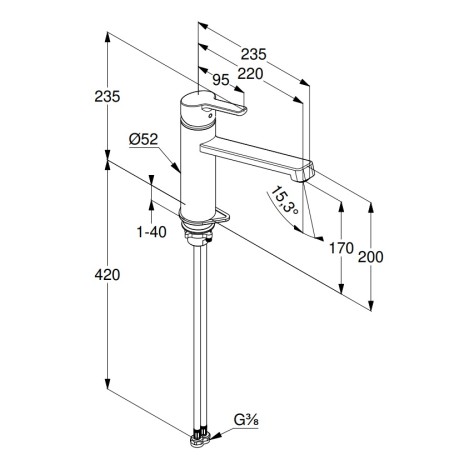 Смеситель KLUDI M3 585740575 для кухни