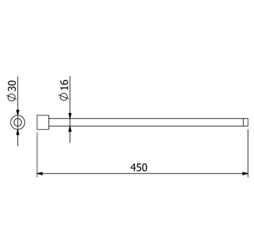 Держатель полотенца KLUDI VELA R 58977N5S прямой