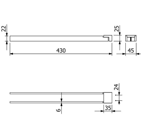 Держатель полотенца KLUDI VELA C 3197739 двойной