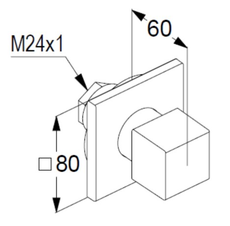 Переключатель потока воды KLUDI DECUS 548470575 на два потребителя