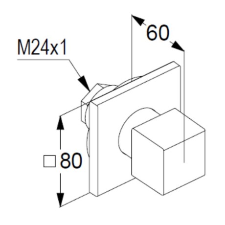 Переключатель потока воды KLUDI DECUS 54846N075 на три потребителя