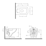 Унитаз KLUDI RESA C 28WCSET43 подвесной безободковый с сиденьем крышкой с плавным опусканием