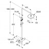 Душевая система KLUDI LOGO DUAL SHOWER SYSTEM 68082N2-00 с термостатом