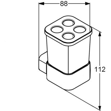 Стакан KLUDI E2 4998205 подвесной
