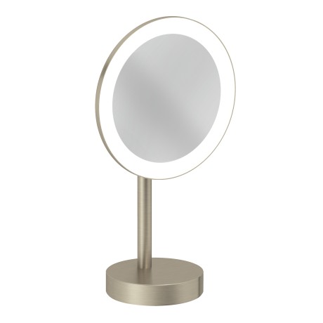 Зеркало косметическое KLUDI VELA R 58995N5F настольное с подсветкой 3х кратное увеличение