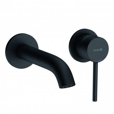 Смеситель KLUDI BOZZ BLACK 382443976 для раковины настенный встраиваемый внешняя часть