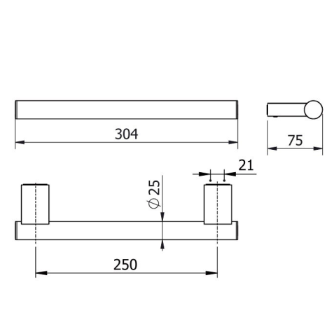 Поручень KLUDI VELA C 31981N5 для ванны