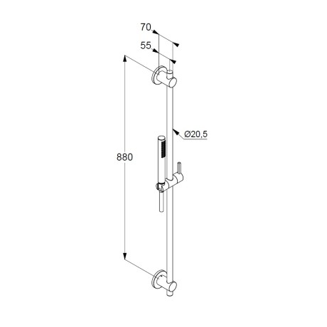 Душевой гарнитур KLUDI NOVA FONTE Puristic 20840N0-15