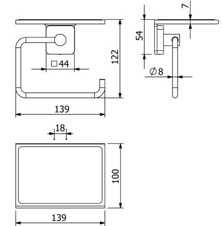 Держатель туалетной бумаги KLUDI VELA S 2597105 подвесной