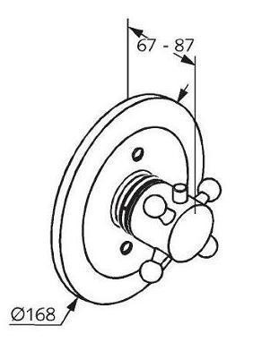 Термостат KLUDI ADLON 51719052 для ванны и душа центральный встраиваемый