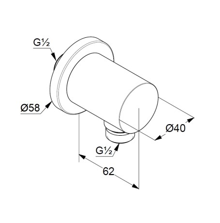 Подключение душевого шланга KLUDI NOVA FONTE Puristic 20543N2-15