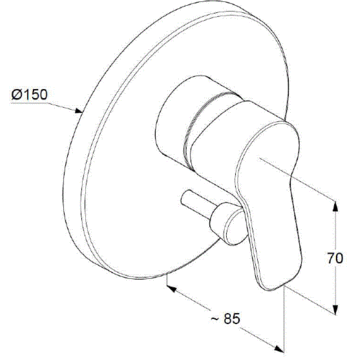 Смеситель KLUDI PURE&EASY 374190565 для ванны встраиваемый внешняя часть